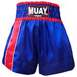 Muay Thai Short 1 Stripe - blauw/rood