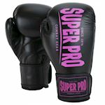 Super Pro Bokshandschoen Champ - zwart/roze